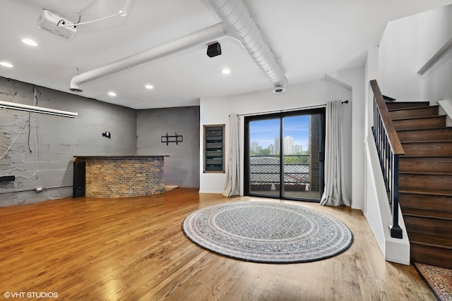 entryway featuring wood-type flooring