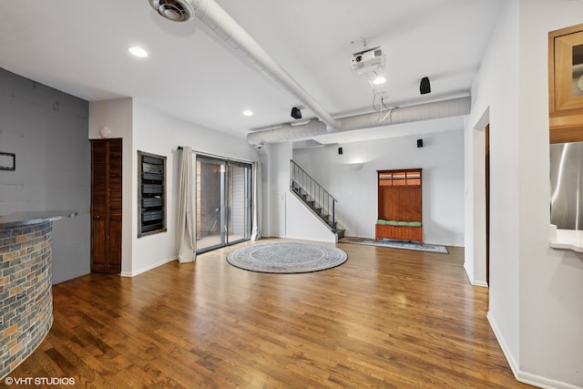 foyer with hardwood / wood-style floors