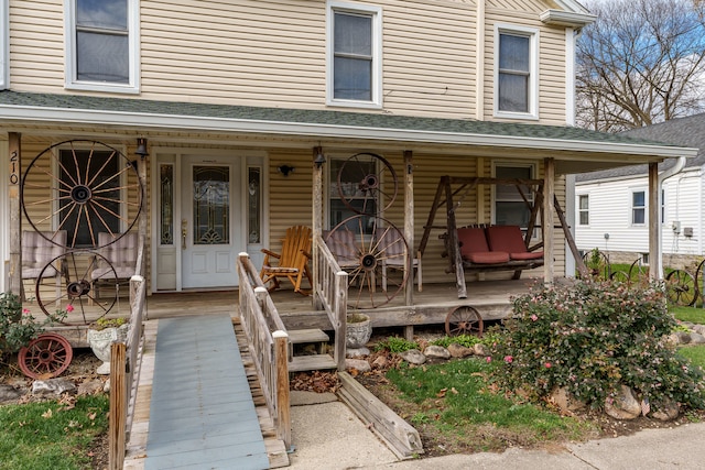 view of front of home with a porch