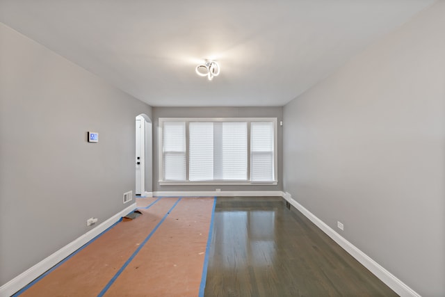 interior space featuring dark hardwood / wood-style flooring