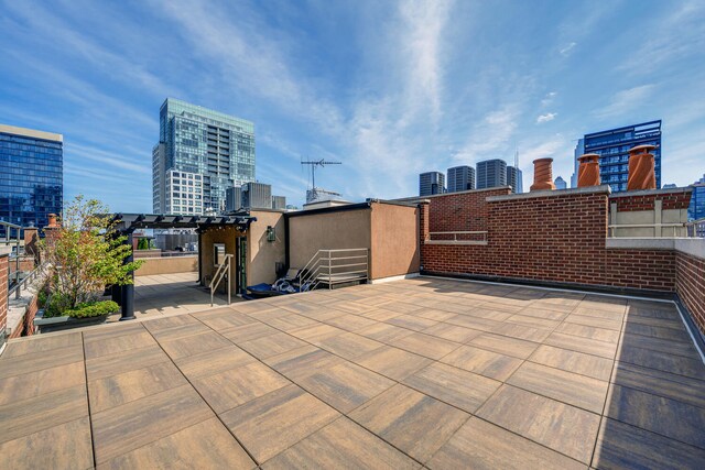 view of patio with a pergola