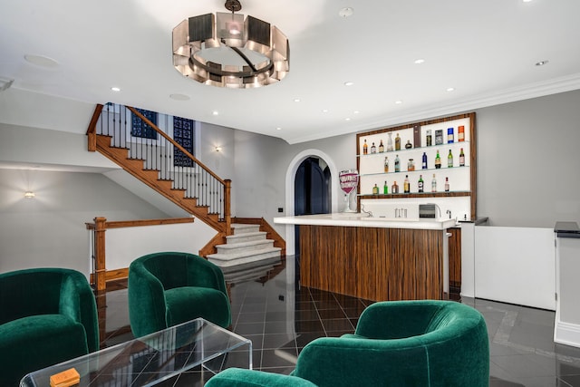 bar with ornamental molding