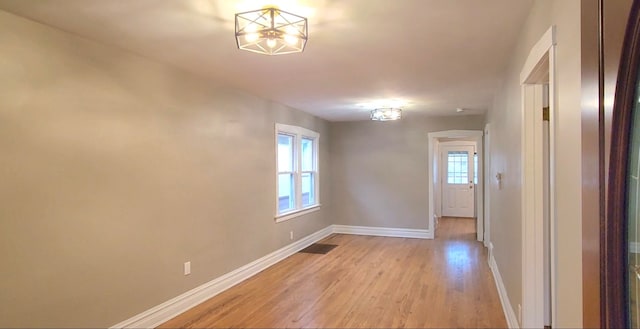 interior space with light wood-type flooring