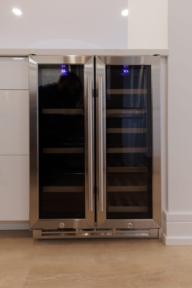 details with wine cooler