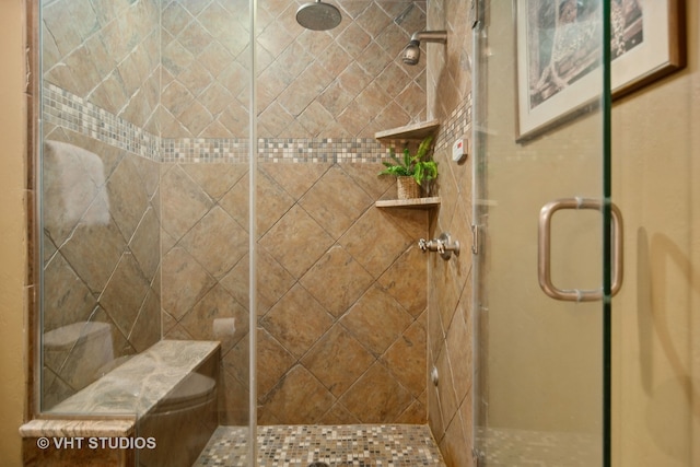 bathroom with an enclosed shower