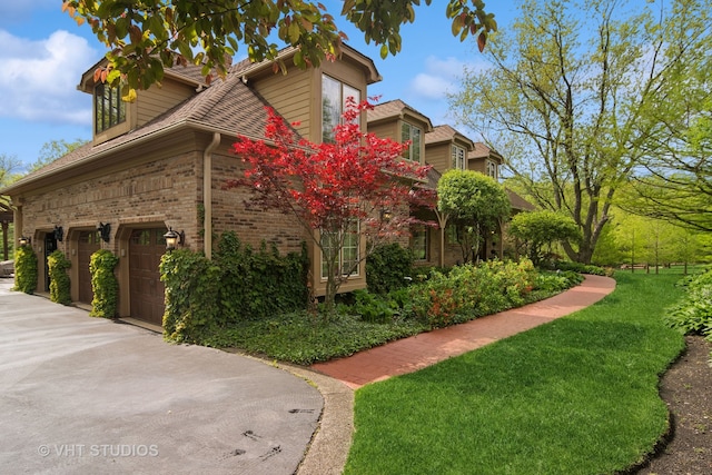 view of home's exterior with a garage