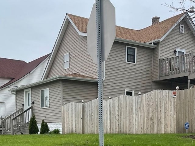 view of rear view of property