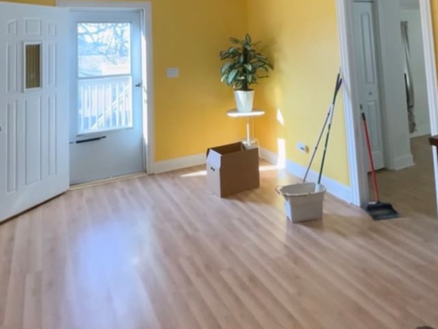 interior space featuring light hardwood / wood-style floors