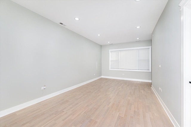 empty room featuring light hardwood / wood-style flooring