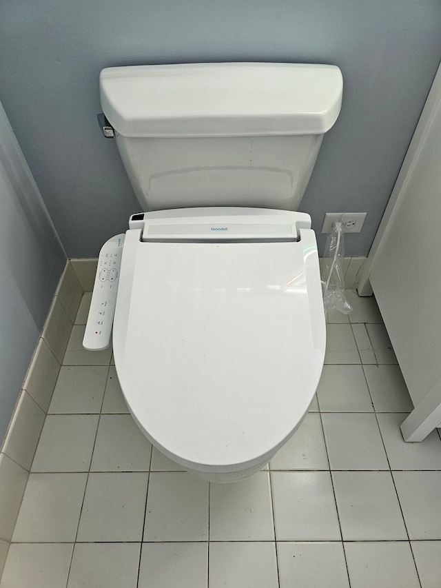 bathroom with tile patterned flooring