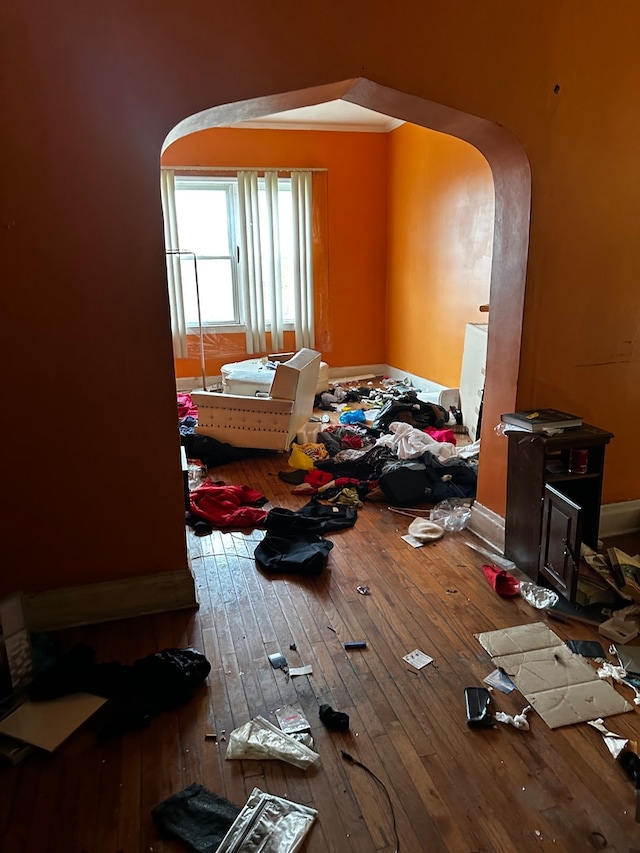 miscellaneous room featuring hardwood / wood-style floors