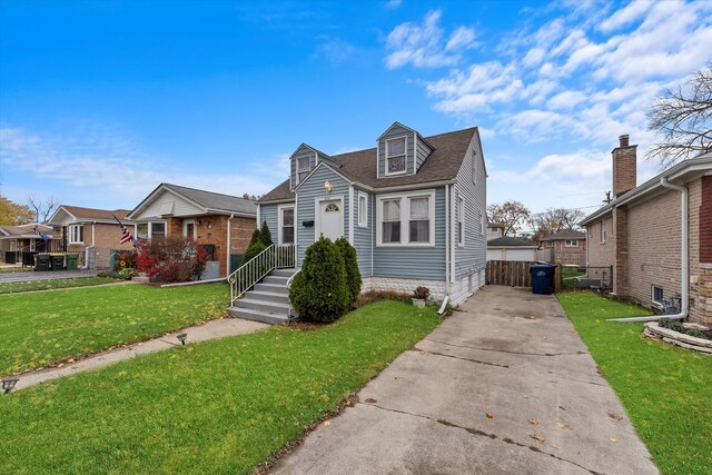 view of front of house featuring a front yard