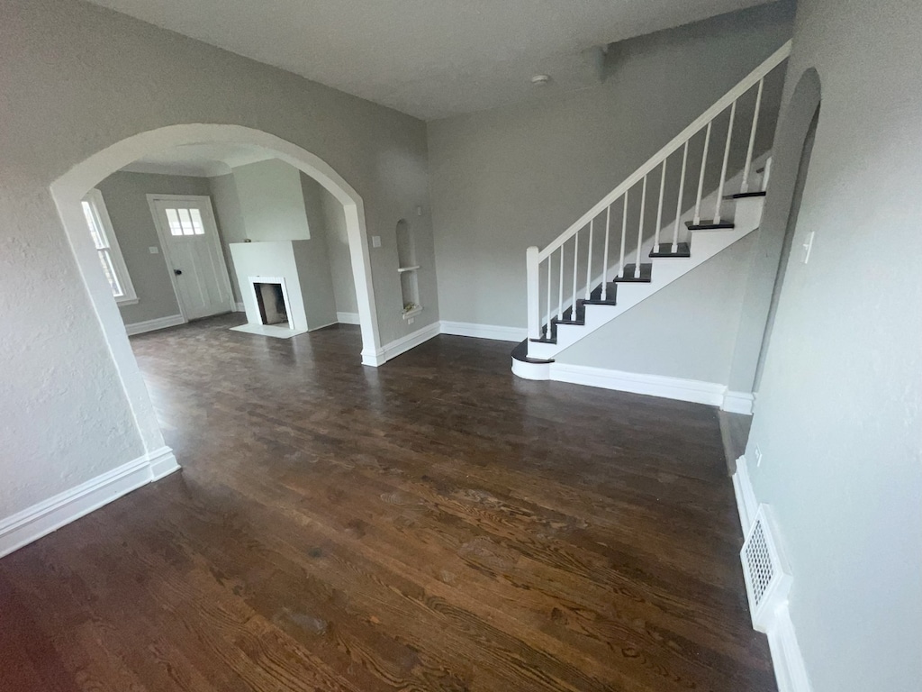 foyer featuring dark hardwood / wood-style flooring