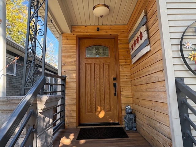 view of doorway to property