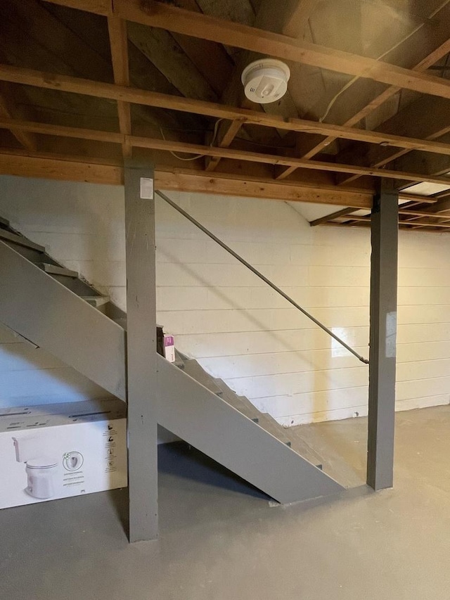 view of basement