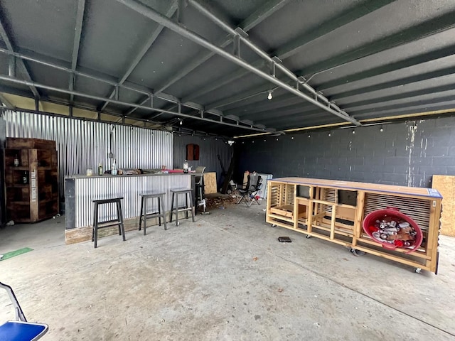 view of basement