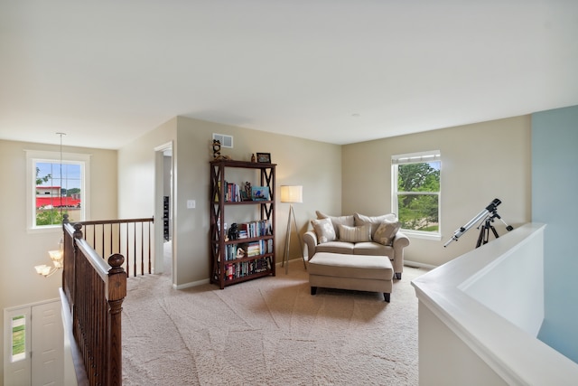 view of carpeted living room