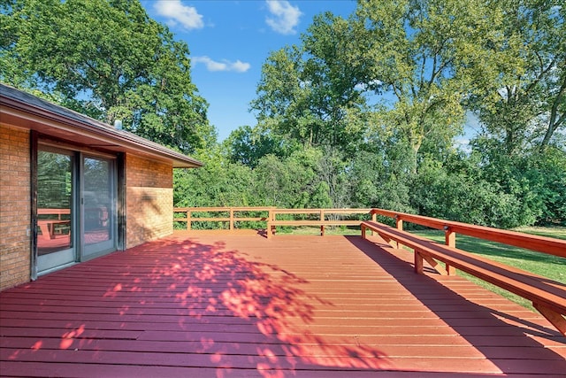 view of wooden terrace