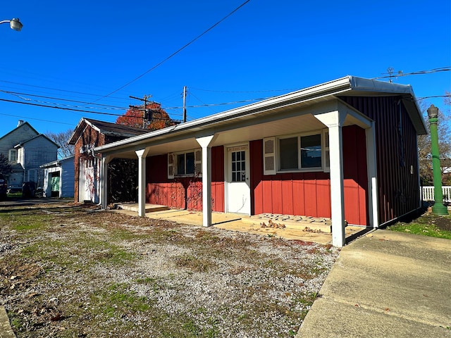 exterior space with a porch