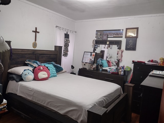 bedroom featuring ornamental molding