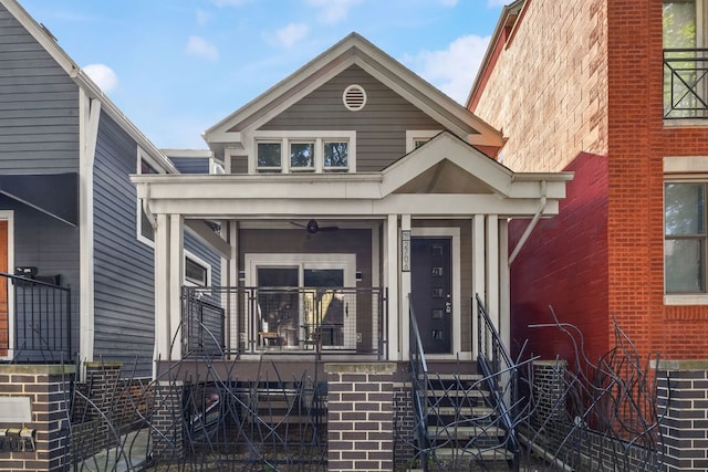 view of front of home featuring a porch