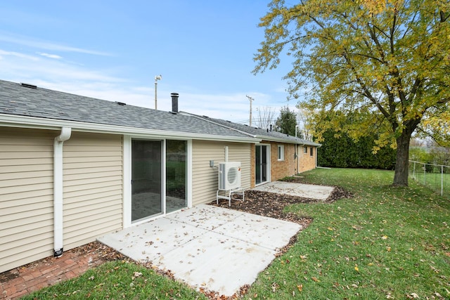 view of yard featuring ac unit and a patio area