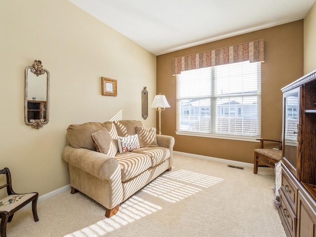 view of carpeted living room