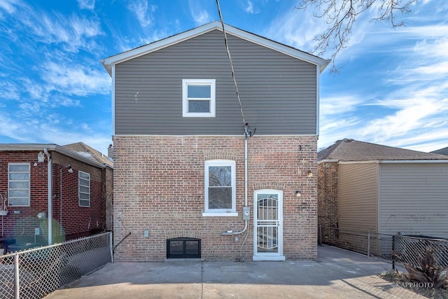 rear view of house with a patio area