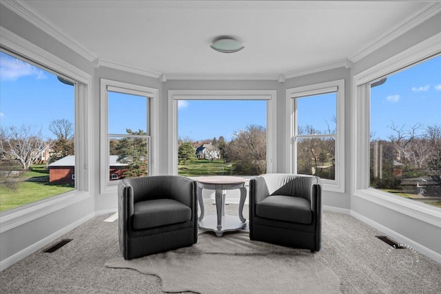 sunroom / solarium featuring a wealth of natural light