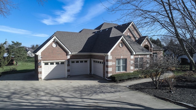 view of property exterior with a garage