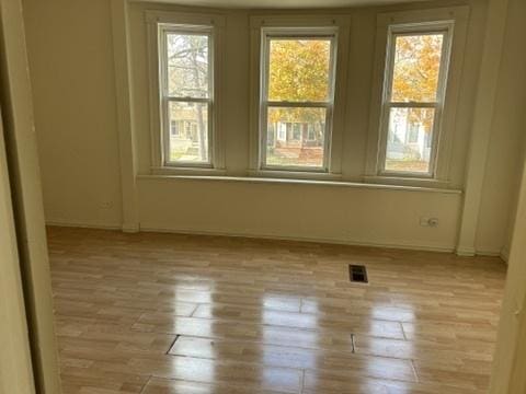 833 Hickory St, Waukegan, IL 60085 - spare room featuring light wood-style flooring and baseboards
