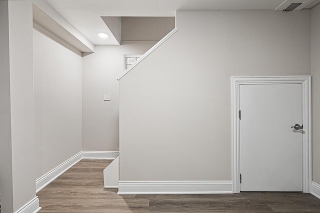 interior space featuring wood-type flooring