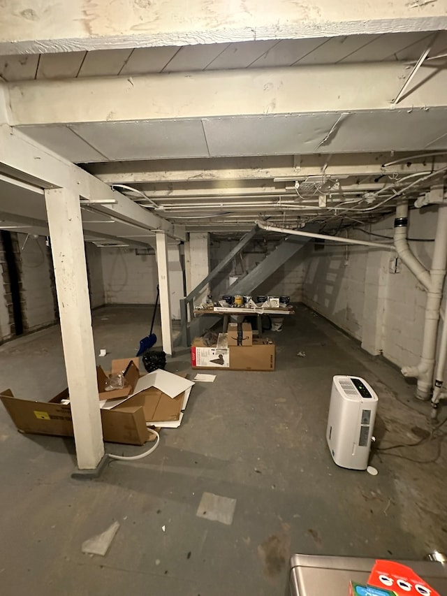 view of basement