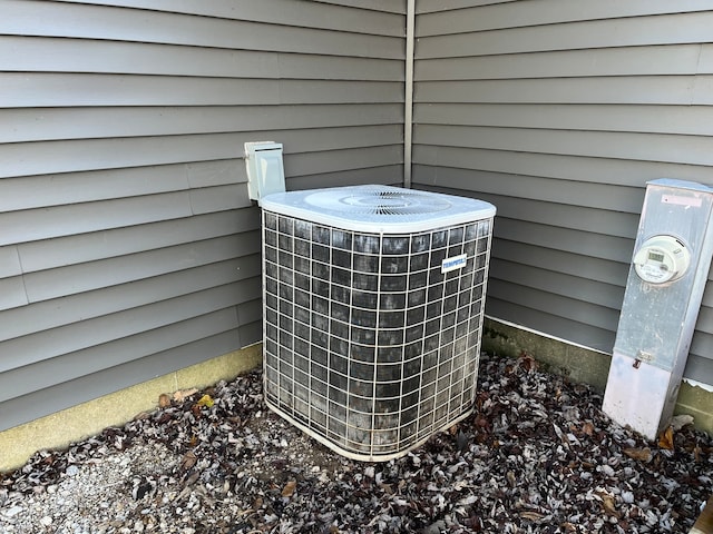 exterior details featuring central AC unit