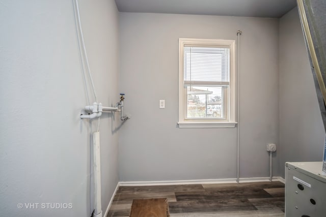 washroom featuring dark hardwood / wood-style floors