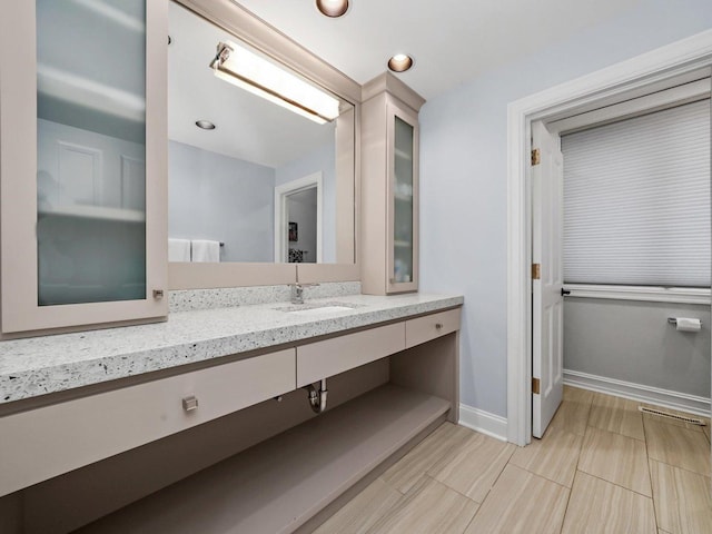 51 Hillburn Ln, North Barrington, IL 60010 - bathroom featuring baseboards, vanity, and recessed lighting