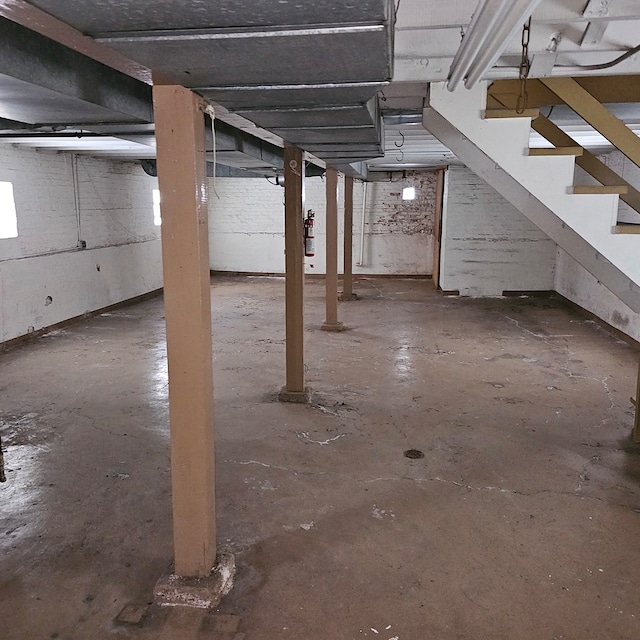 view of basement