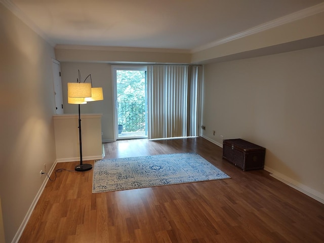 129 W Brandon Ct Unit 33, Palatine, IL 60067 - empty room featuring wood finished floors and ornamental molding