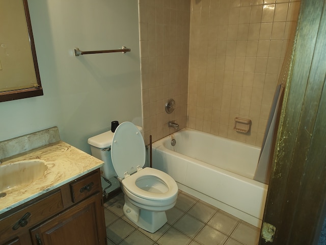 full bathroom featuring vanity, toilet, and shower / bathtub combination with curtain