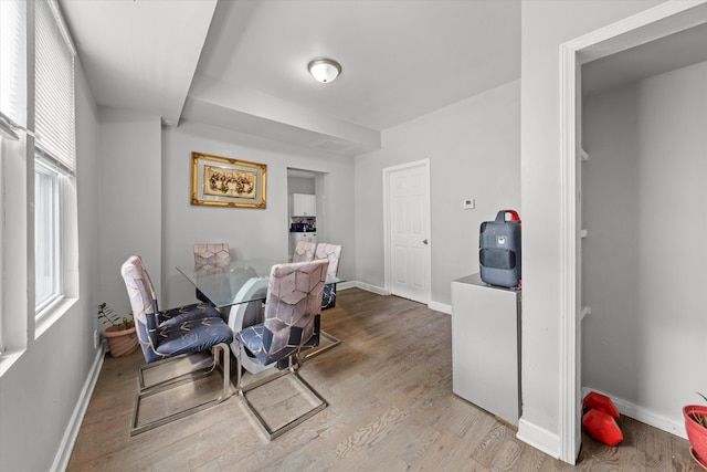 dining room featuring light hardwood / wood-style flooring