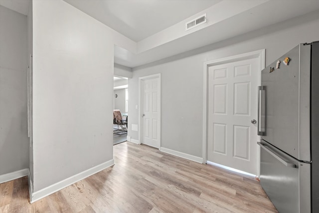 interior space with light hardwood / wood-style flooring