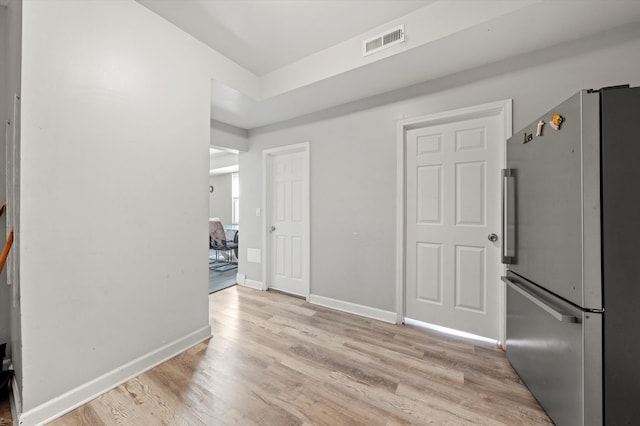 interior space with light hardwood / wood-style flooring