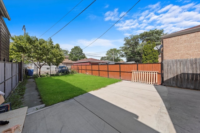 view of yard featuring a patio