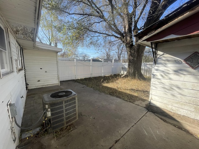 view of patio with central air condition unit