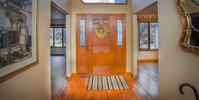 entryway featuring light hardwood / wood-style floors