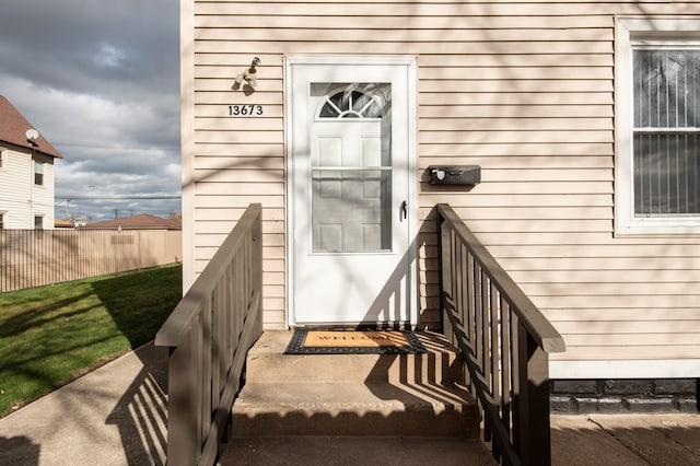 view of doorway to property