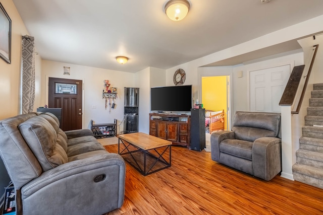 living room featuring hardwood / wood-style floors