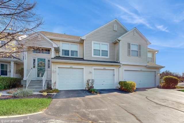 view of property with a garage