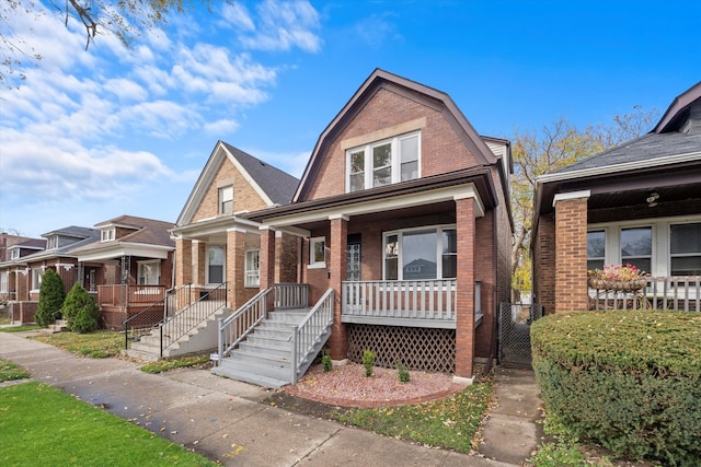 bungalow-style home featuring covered porch