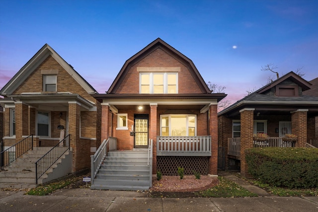 bungalow-style home with a porch